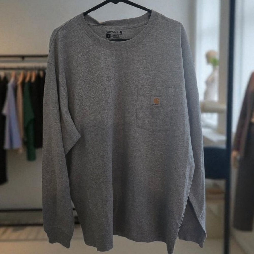 Carhartt Gray Long Sleeve Men's Tee